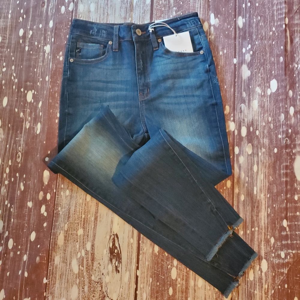KanCan Twisted Crop Denim